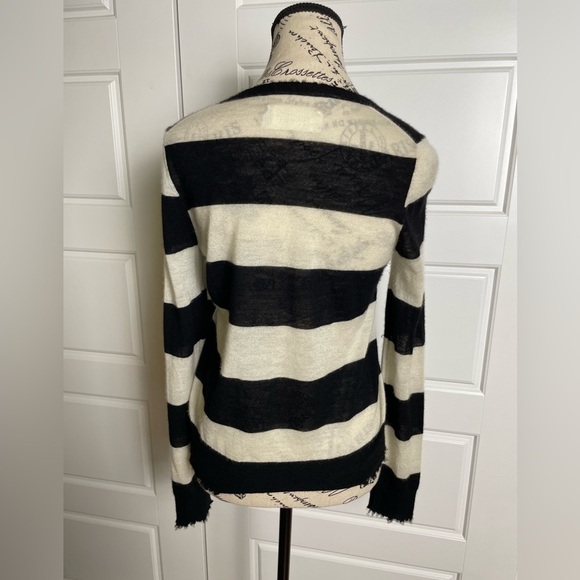 Zadig & Voltaire Source stripe cp spi long sleeve cashmere sweater in size XS - Picture 7 of 11